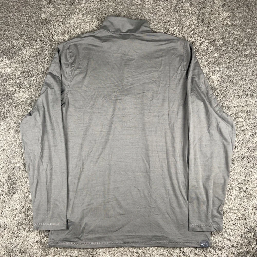 Puma Cloudspun 1/4 Zip Mens Small Grey Heather Performance Pullover 532016-04